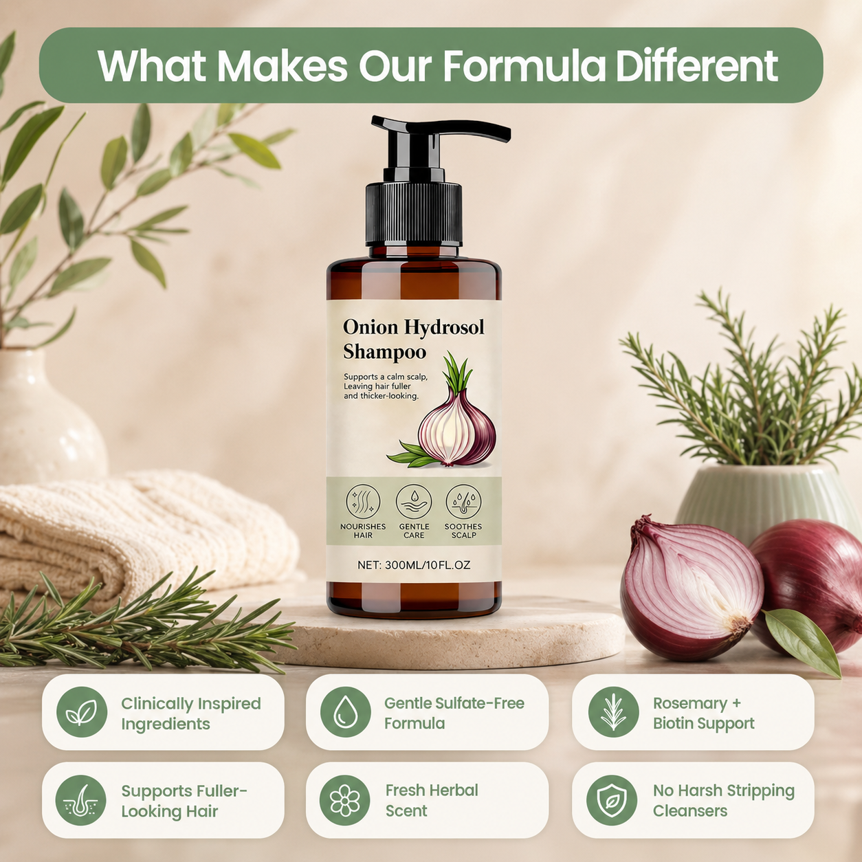 Onion Hydrosol Hair Revival Shampoo