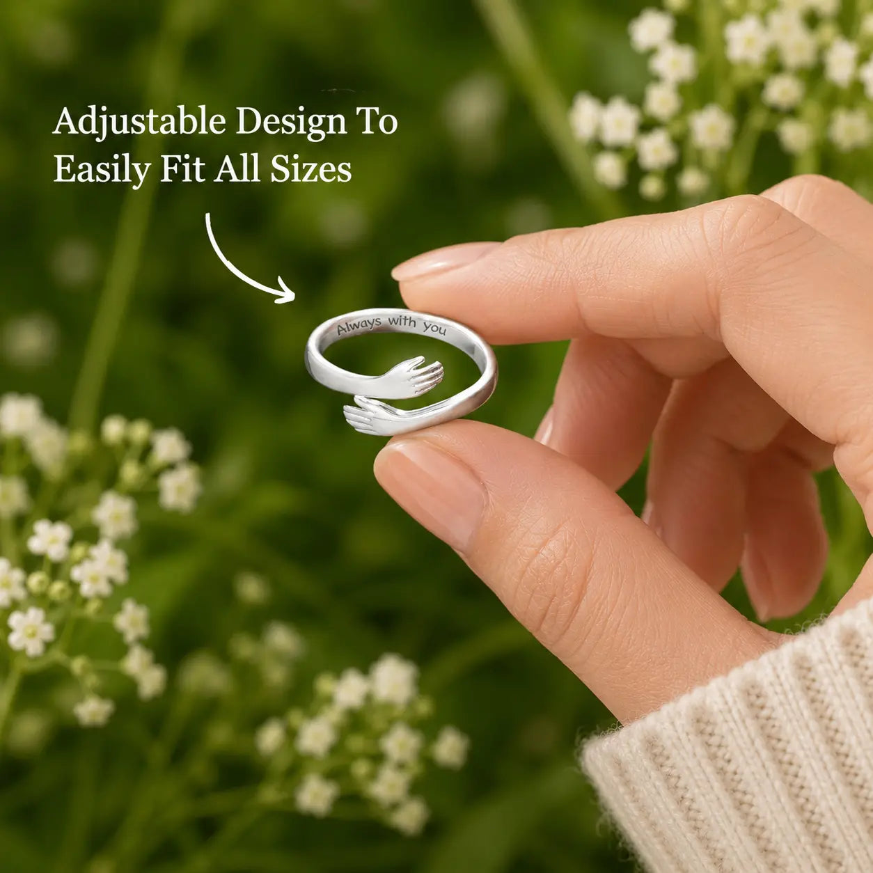 To My Granddaughter - Hug Ring